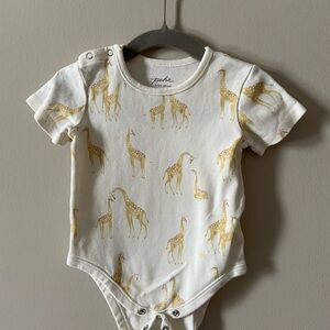 Peer Giraffe Print Baby Bodysuit